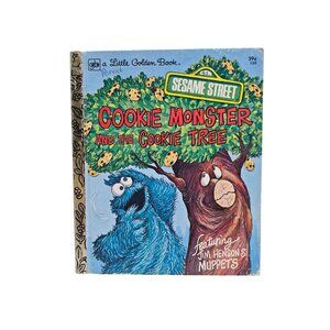 A Little Golden Book Hardcover . 1977 Cookie Monster and the Cookie Tree